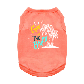 Gone To The Beach Dog Shirt (Color: Coral, size: X-Small)